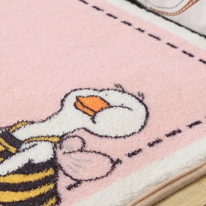 Alfombra escandinava multicolor en colores pastel, alfombra de algodón con animales, alfombra lavable máquina para habitac...