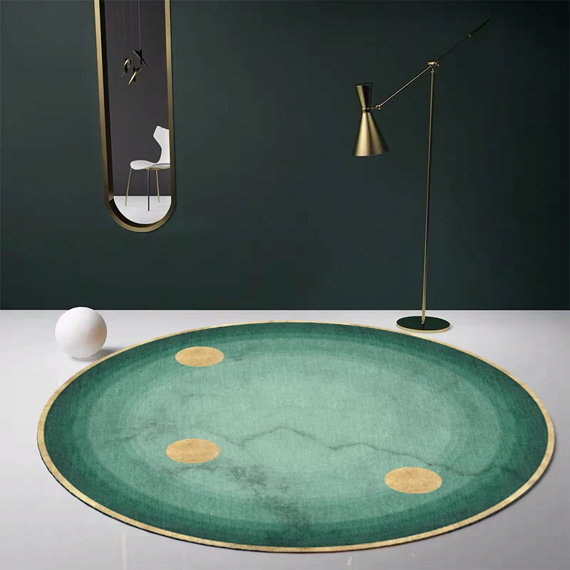 Alfombra estampada abstracta verde oscuro, alfombra moderna de poliéster, alfombra antideslizante que admite mascotas para...