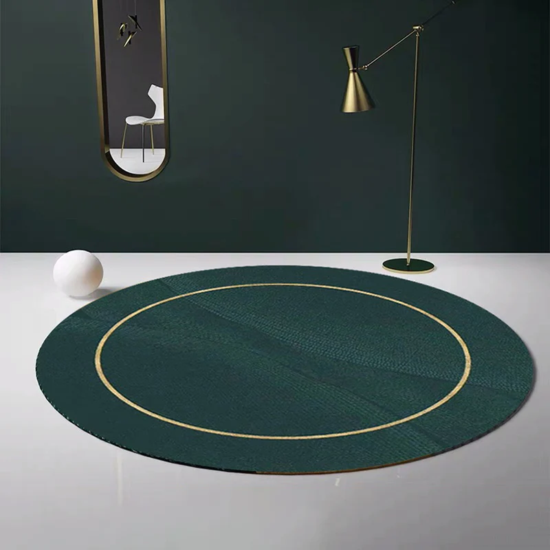 Alfombra estampada abstracta verde oscuro, alfombra moderna de poliéster, alfombra antideslizante que admite mascotas para...
