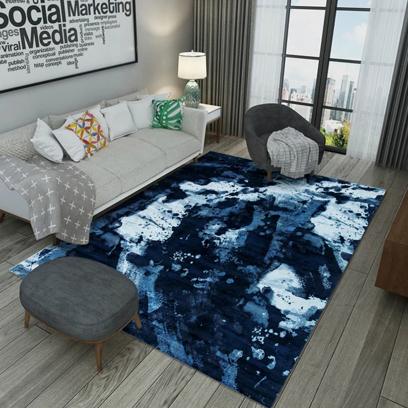Alfombra industrial clásica multicolor Poliéster Pintura abstracta Alfombra Respaldo antideslizante Lavable máquina Alfomb...