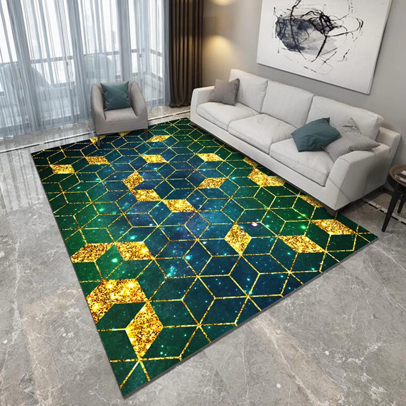 Alfombra informal con patrón geométrico rayas, alfombra modernista Multicolor de poliéster, alfombra lavable antideslizant...