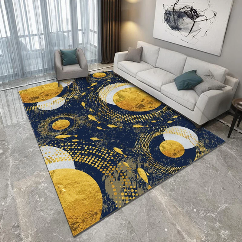 Alfombra informal con patrón geométrico rayas, alfombra modernista Multicolor de poliéster, alfombra lavable antideslizant...