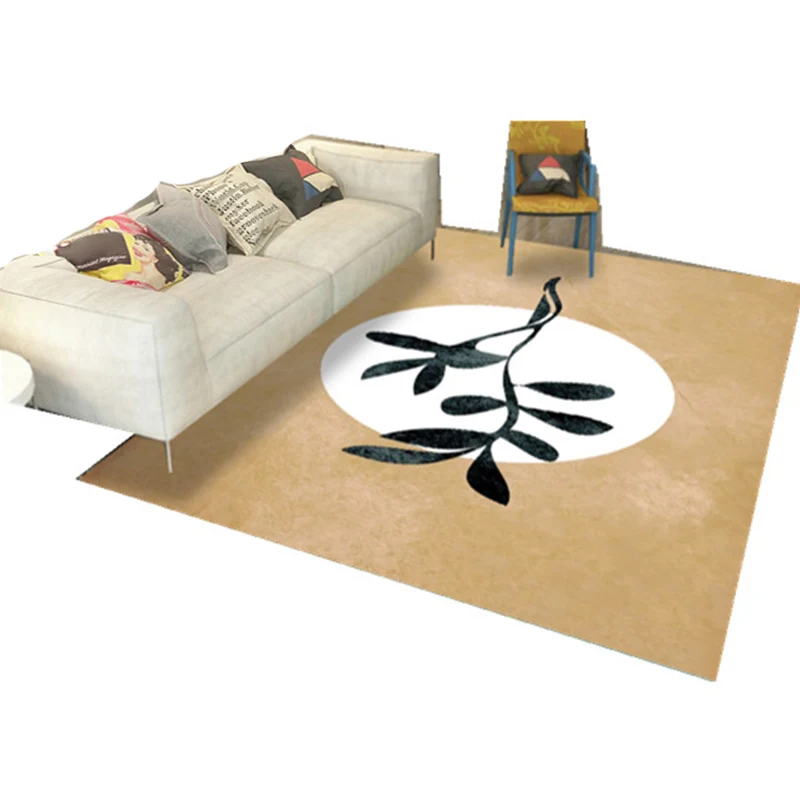 Alfombra informal para sala de estar, alfombra multicolor con bloques de colores, alfombra interior antideslizante de poli...