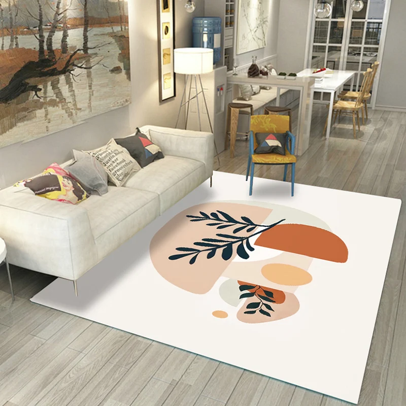 Alfombra informal para sala de estar, alfombra multicolor con bloques de colores, alfombra interior antideslizante de poli...