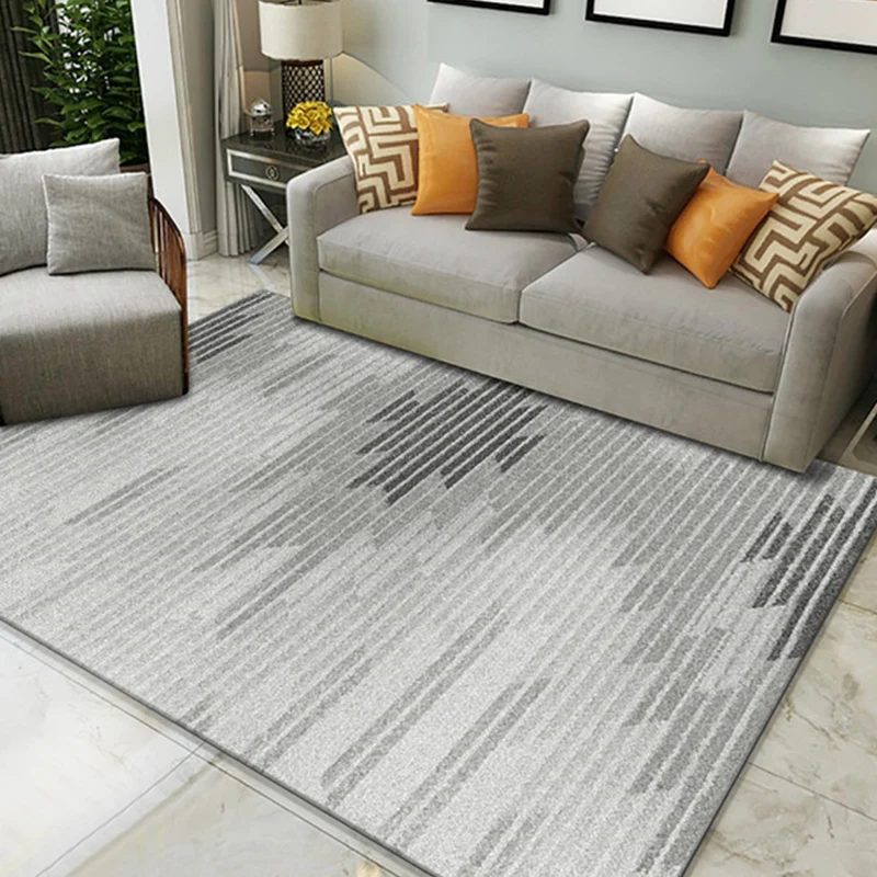 Alfombra interior minimalista de color oscuro, alfombra abstracta de polipropileno con líneas, alfombra antideslizante de...