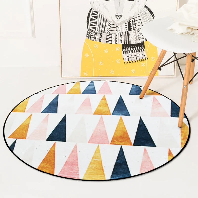 Alfombra interior moderna y colorida, alfombra de triángulos sintéticos, alfombra resistente las manchas para sala de esta...