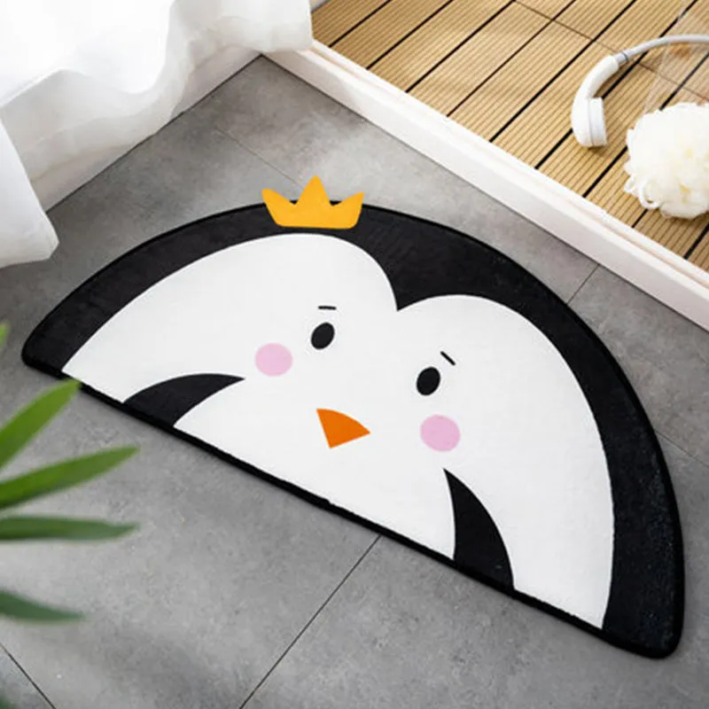 Alfombra Irregular para habitación infantil, alfombra con estampado de animales, tigre, león, conejo, rosa y naranja, alfo...