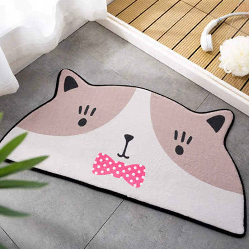 Alfombra Irregular para habitación infantil, alfombra con estampado de animales, tigre, león, conejo, rosa y naranja, alfo...