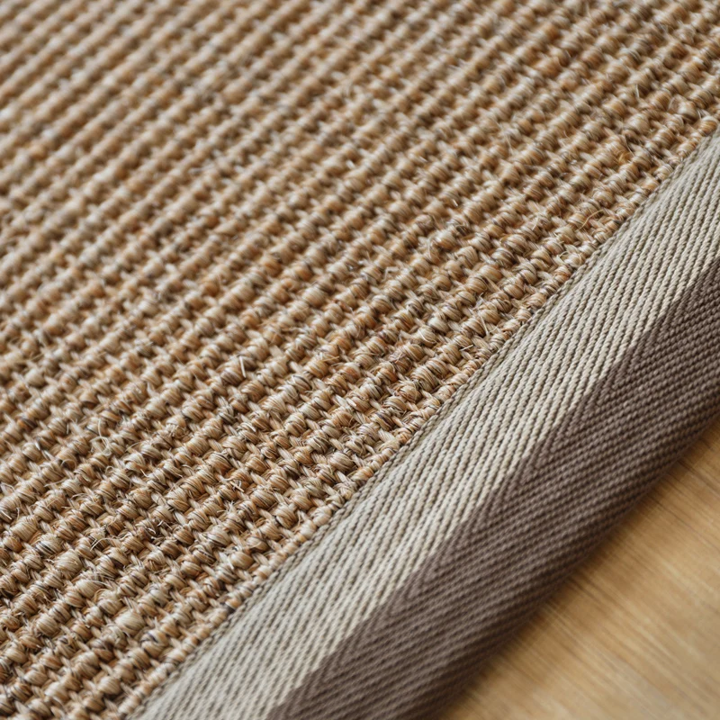 Alfombra Lisa Natural Alfombra De Granja Multicolor Alfombra De Sisal Apto para Mascotas Lavable Máquina Alfombra con Resp...