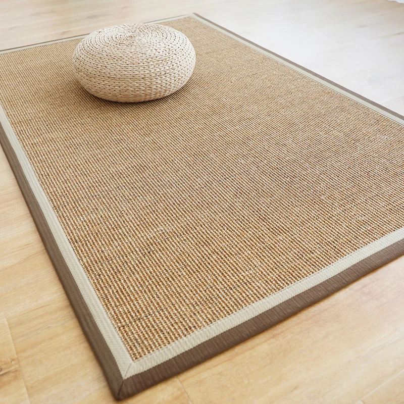 Alfombra Lisa Natural Alfombra De Granja Multicolor Alfombra De Sisal Apto para Mascotas Lavable Máquina Alfombra con Resp...