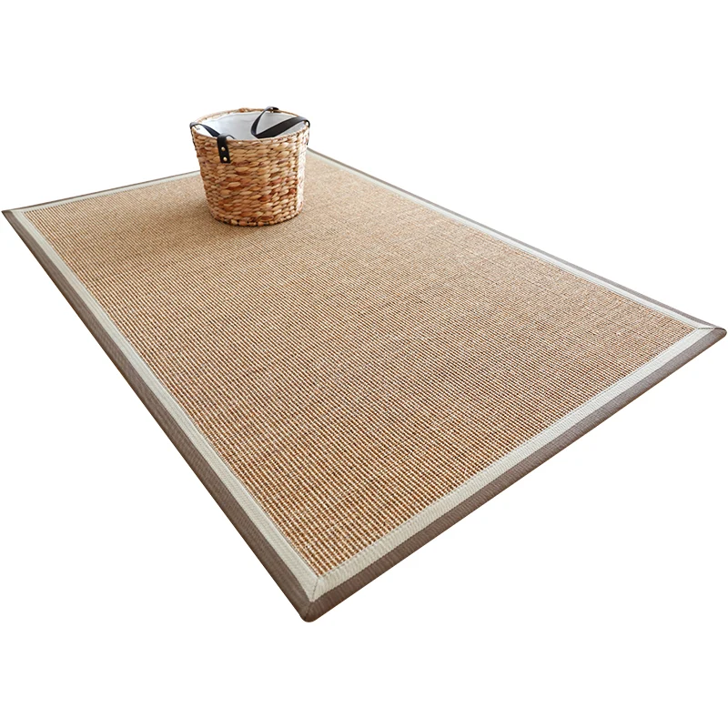 Alfombra Lisa Natural Alfombra De Granja Multicolor Alfombra De Sisal Apto para Mascotas Lavable Máquina Alfombra con Resp...