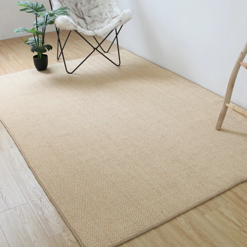 Alfombra mínima de Color sólido, alfombra Multicolor para Lodge, alfombra antideslizante de sisal, lavable máquina, alfomb...