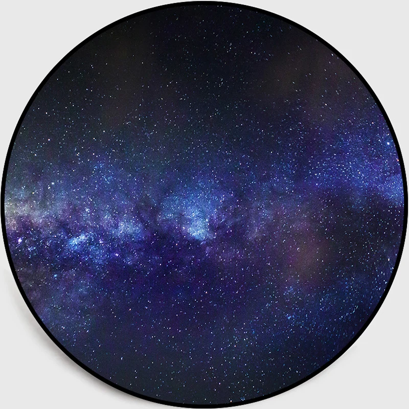 Alfombra moderna con cielo estrellado en 3D, alfombra sintética multicolor con respaldo antideslizante, alfombra lavable m...