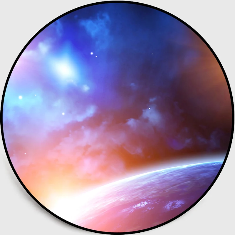 Alfombra moderna con cielo estrellado en 3D, alfombra sintética multicolor con respaldo antideslizante, alfombra lavable m...