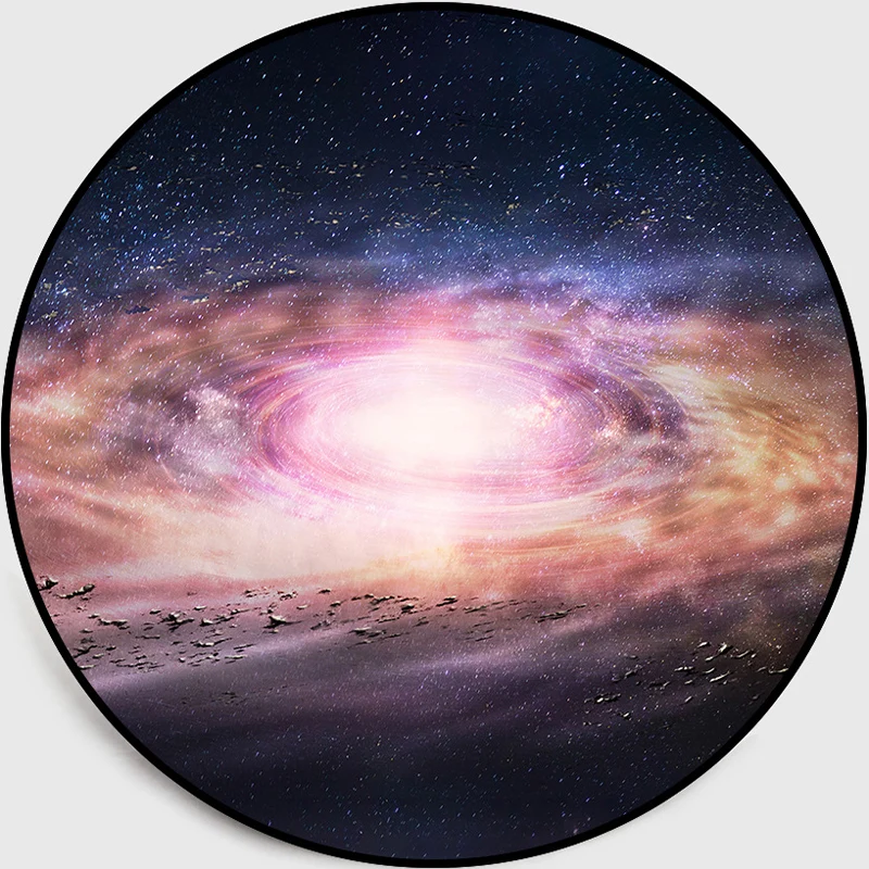 Alfombra moderna con cielo estrellado en 3D, alfombra sintética multicolor con respaldo antideslizante, alfombra lavable m...