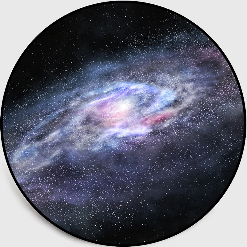 Alfombra moderna con cielo estrellado en 3D, alfombra sintética multicolor con respaldo antideslizante, alfombra lavable m...