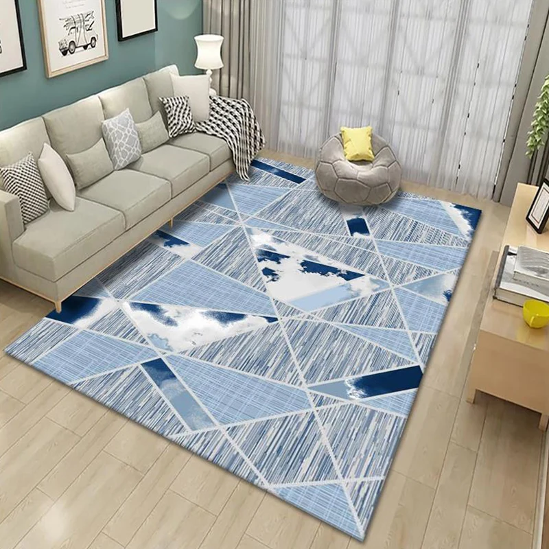 Alfombra moderna con forma geométrica en colores Pastel, alfombra sintética moderna para interiores, alfombra antideslizan...