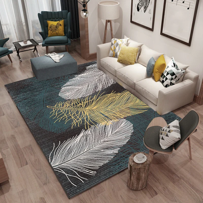 Alfombra moderna con patrón geométrico, alfombra de área de mezcla de algodón multicolor, alfombra interior antideslizante...