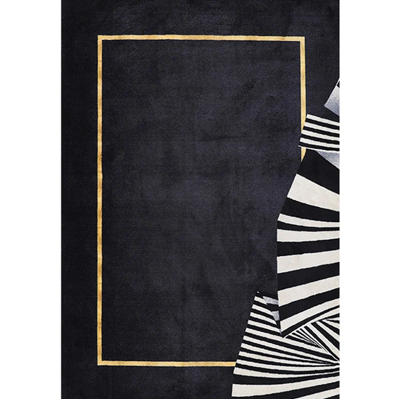 Alfombra moderna multicolor, alfombra sintética con estampado Geo, alfombra interior lavable máquina que admite mascotas p...