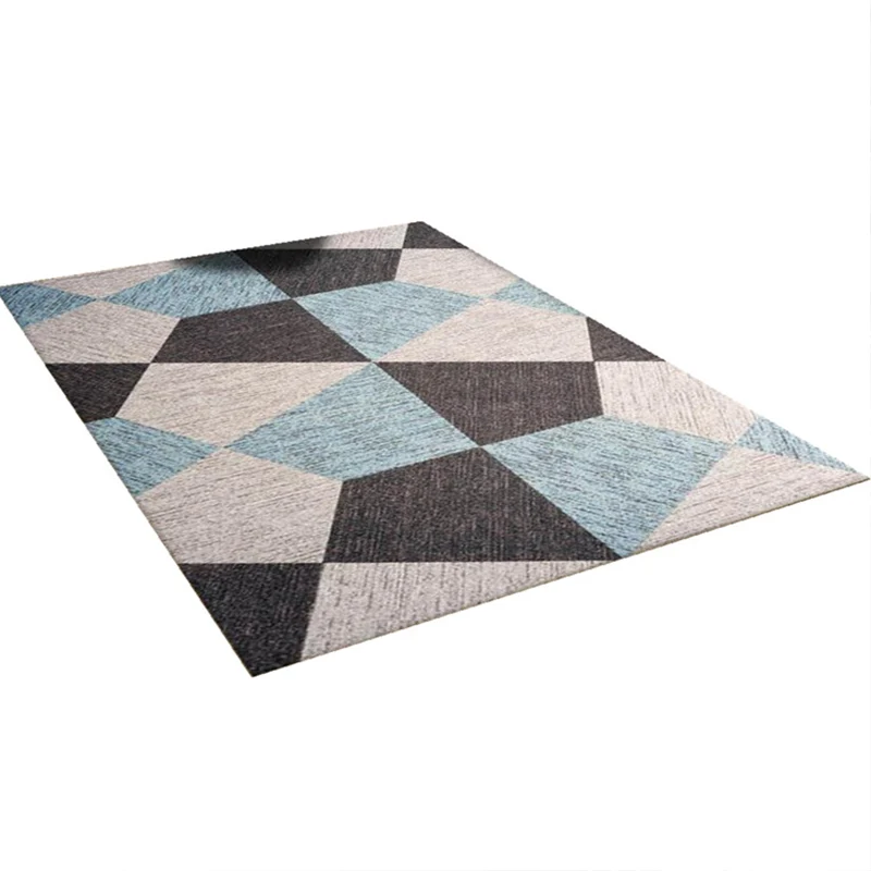 Alfombra moderna para decoración del hogar, alfombra con estampado geométrico multicolor, alfombra antideslizante de polié...