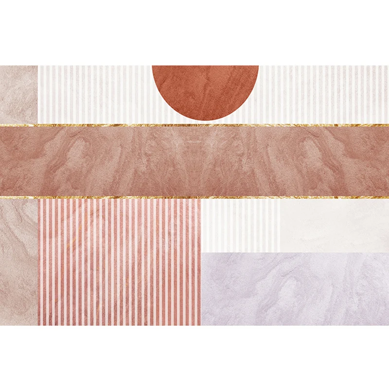 Alfombra moderna para salón Morandi Color Block, alfombra sintética antideslizante y lavable Gris Clearhalo