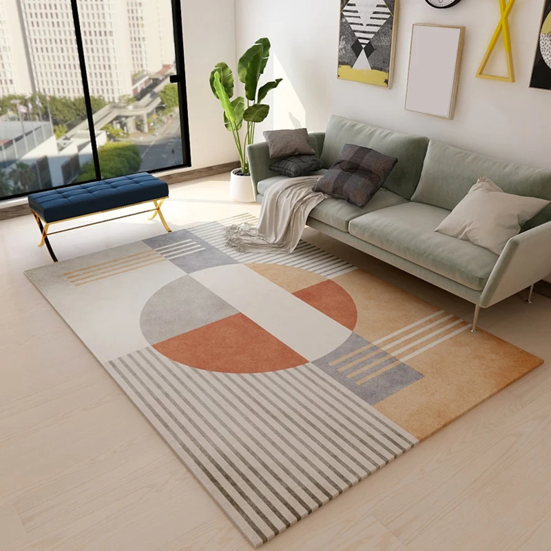 Alfombra modernista Colorblock, alfombra de polipropileno de Color Morandi, alfombra que admite mascotas para decoración d...