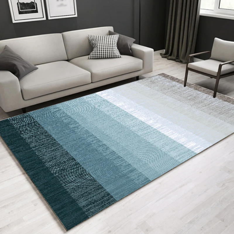Alfombra modernista con patrón degradado, alfombra de poliéster Multicolor, respaldo antideslizante, alfombra lavable que...