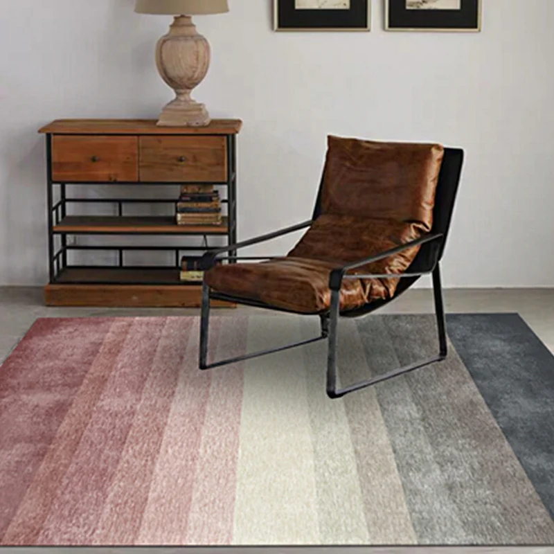 Alfombra modernista con patrón degradado, alfombra de poliéster Multicolor, respaldo antideslizante, alfombra lavable que...