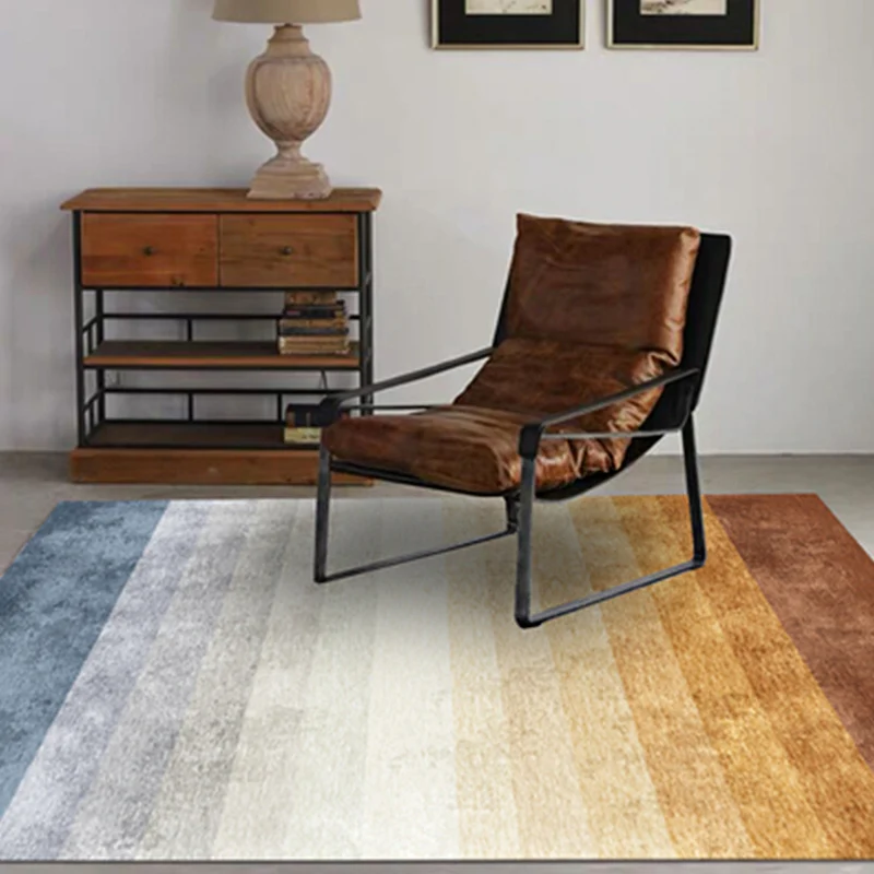Alfombra modernista con patrón degradado, alfombra de poliéster Multicolor, respaldo antideslizante, alfombra lavable que...