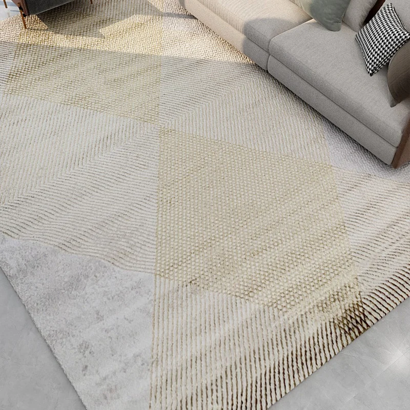 Alfombra multicolor para salón, alfombra abstracta geométrica industrial, sintética, apta para mascotas, antideslizante, l...