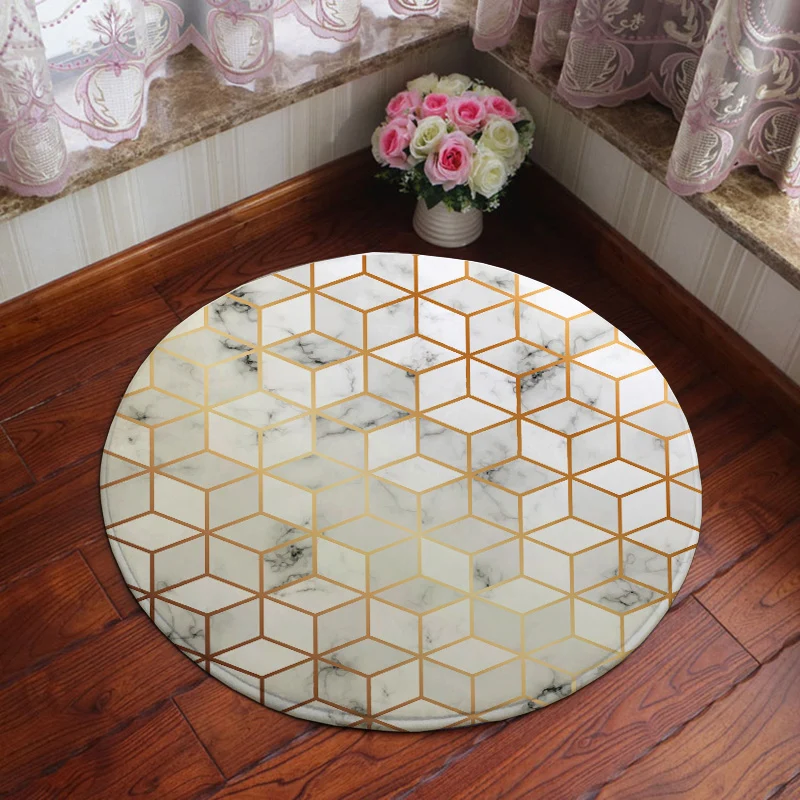 Alfombra única con estampado geométrico, alfombra de poliéster multicolor con respaldo antideslizante, alfombra interior l...