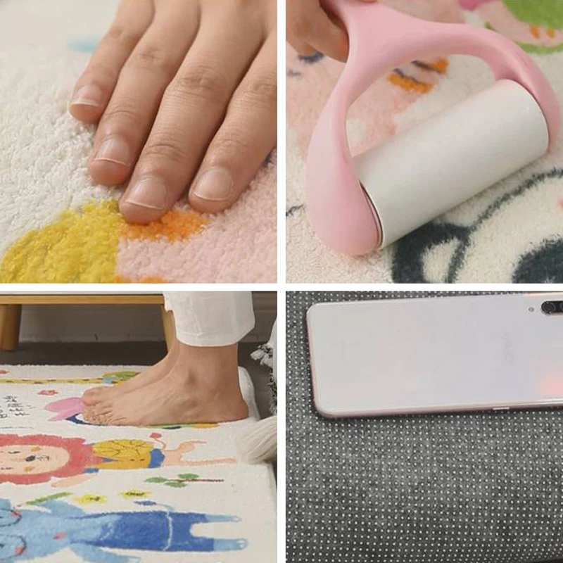 Alfombra occidental para habitación de niños, alfombra multicolor con retazos, respaldo antideslizante de poliéster, alfom...