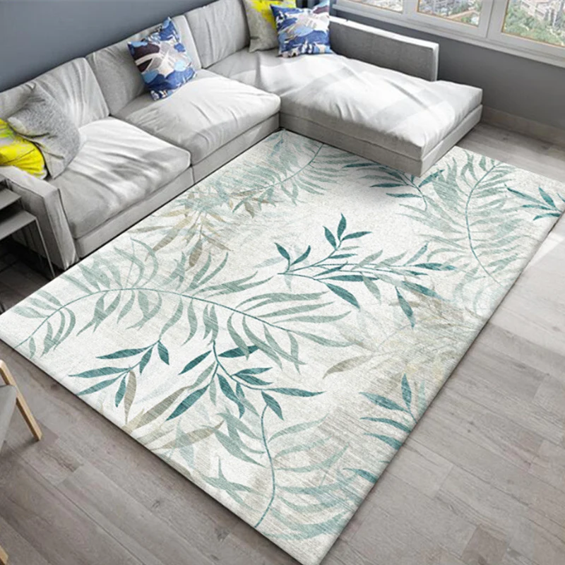 Alfombra oriental elegante, alfombra botánica de poliéster con flores, antideslizante, lavable máquina, alfombra apta para...
