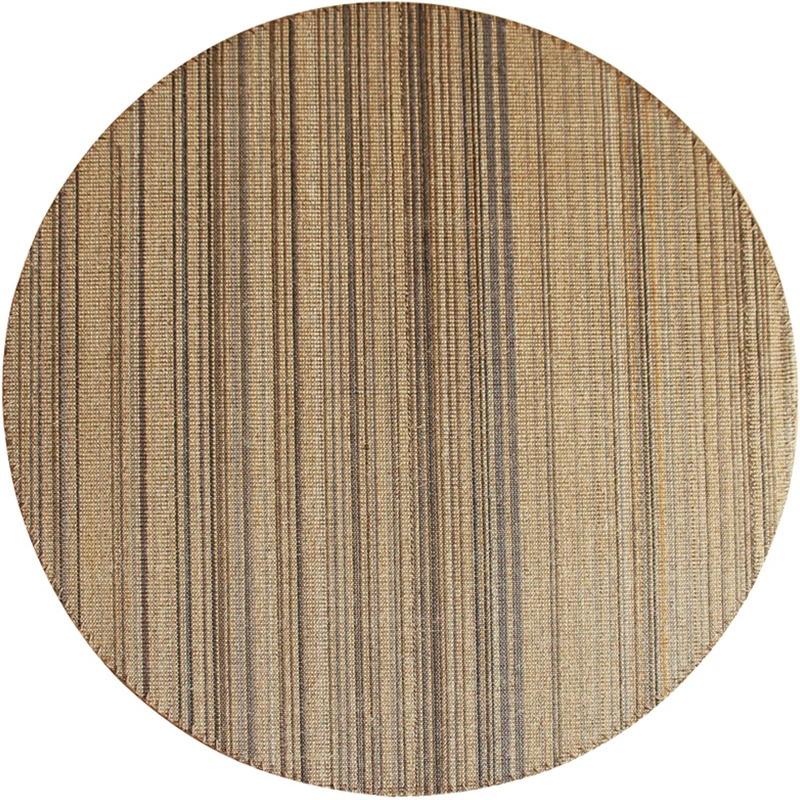 Alfombra de rayas marrones, alfombra rústica tejida de sisal, alfombra lavable antideslizante resistente las manchas para...