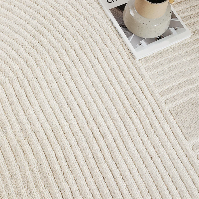 Alfombra de rayas multicolores sencilla, alfombra de poliéster para el área occidental, alfombra antideslizante con respal...