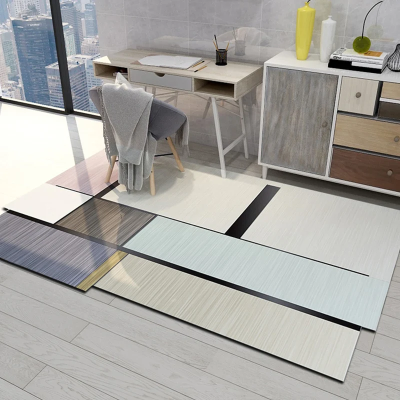 Alfombra de área geométrica de forma extrañ, alfombra moderna de Color oscuro, alfombra lavable antideslizante que admite...