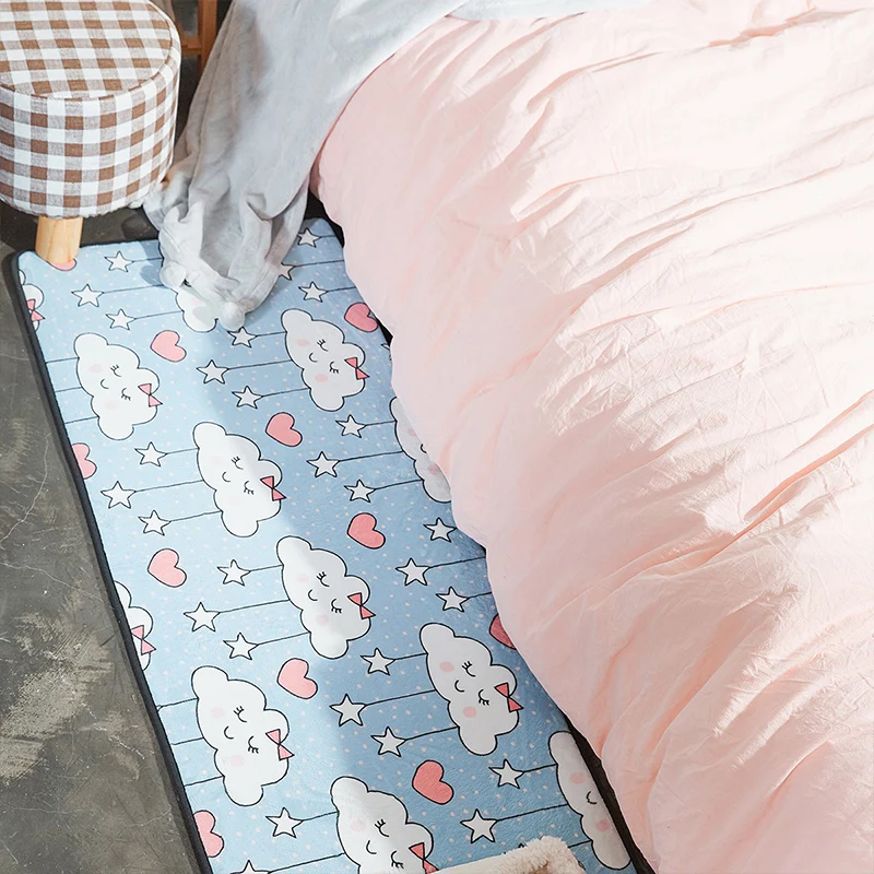 Alfombra Relajante con Estampado De Animales Alfombra Artística para Niños Multicolor Respaldo Antideslizante De Polipropi...