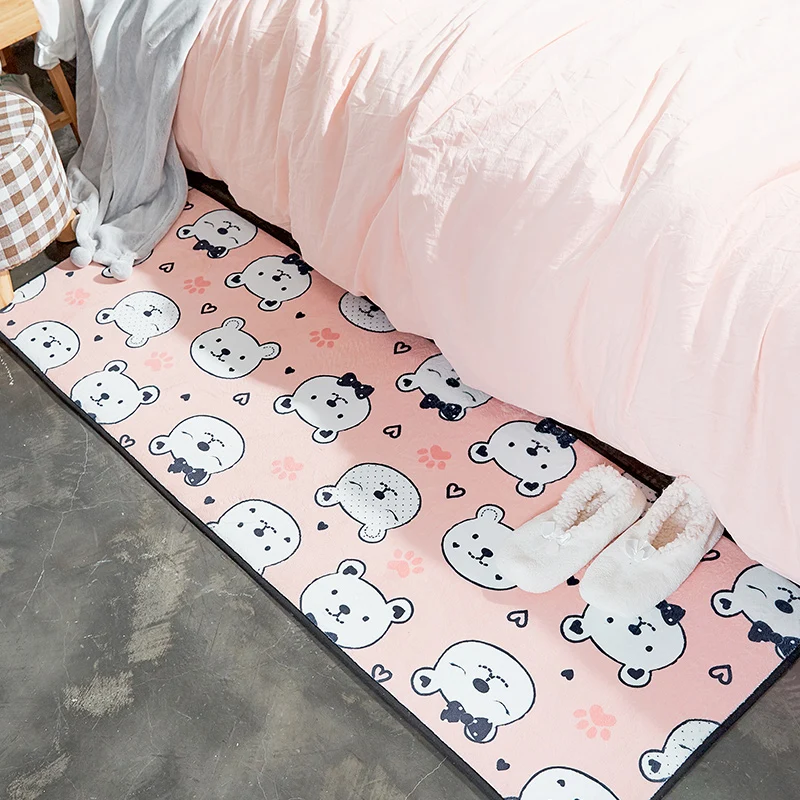 Alfombra Relajante con Estampado De Animales Alfombra Artística para Niños Multicolor Respaldo Antideslizante De Polipropi...