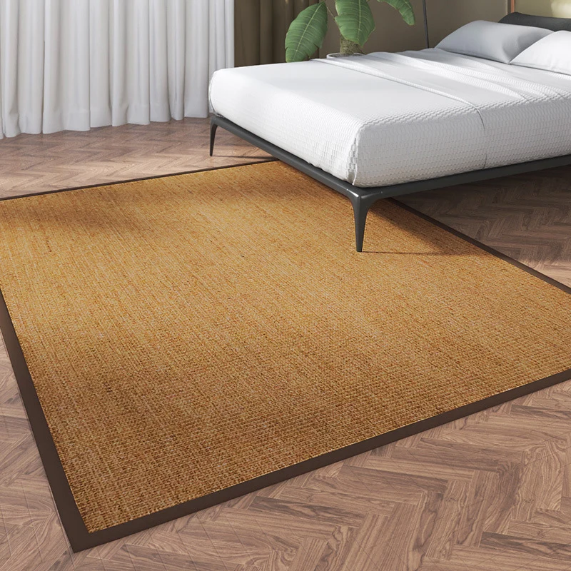 Alfombra rústica de estilo japonés, alfombra lisa multicolor, lavable, resistente las manchas, antideslizante, para dormit...