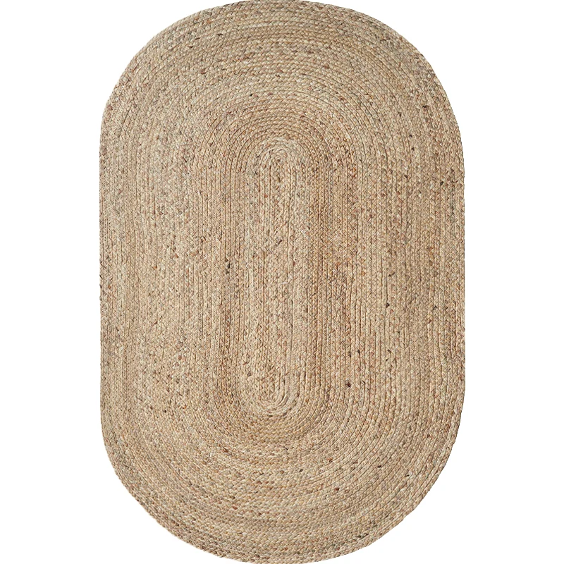 Alfombra rústica informal, color marrón, liso, lavable, apto para mascotas, alfombra reversible para sala de estar Clearhalo