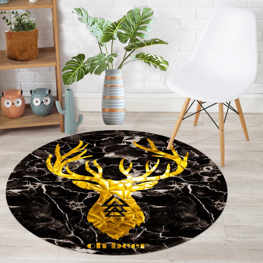 Alfombra de salón multicolor con estampado abstracto de mediados de siglo, alfombra sintética que admite mascotas, lavable...