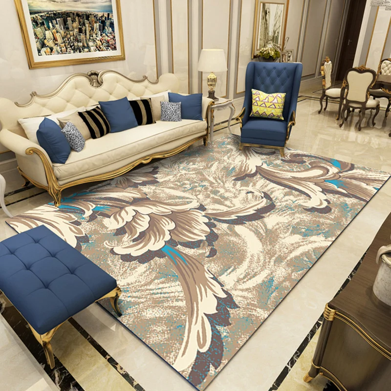 Alfombra de salón nativa americana, alfombra interior con patrón geométrico multicolor, alfombra lavable que admite mascot...