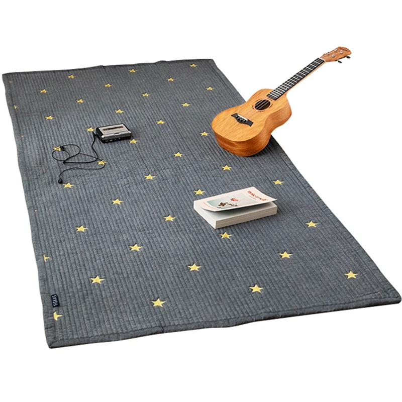 Alfombra sencilla para sala de estar, alfombra con estampado geométrico multicolor, alfombra de algodón de fácil cuidado G...
