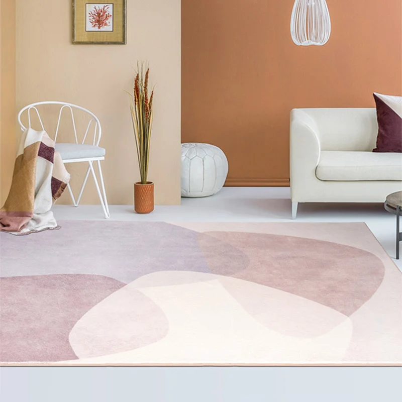 Alfombra simple con bloques de colores, alfombra sintética multicolor con respaldo antideslizante, alfombra interior apta...