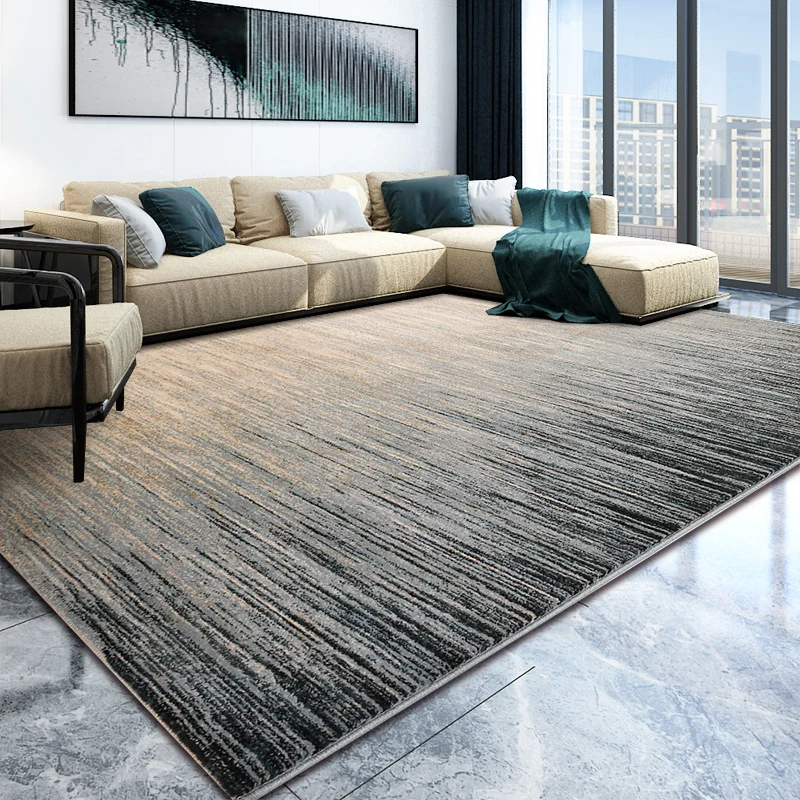 Alfombra Simple multicolor ombré, alfombra de estilo Industrial de polipropileno, alfombra antideslizante lavable máquina...