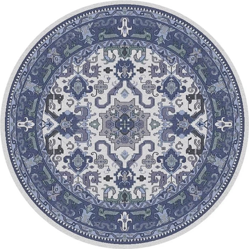 Alfombra étnica multicolor Floral, alfombra persa sintética con respaldo antideslizante, alfombra lavable máquina para gra...