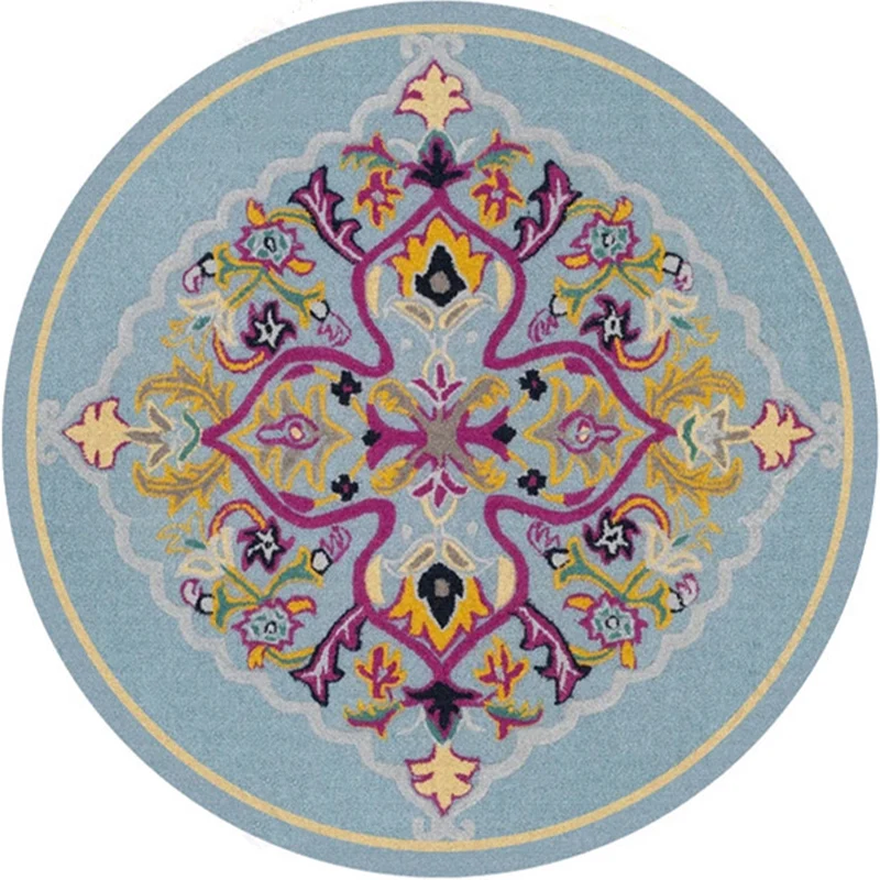 Alfombra étnica multicolor Floral, alfombra persa sintética con respaldo antideslizante, alfombra lavable máquina para gra...