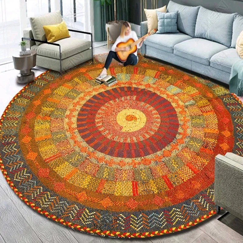 Alfombra étnica multicolor Floral, alfombra persa sintética con respaldo antideslizante, alfombra lavable máquina para gra...