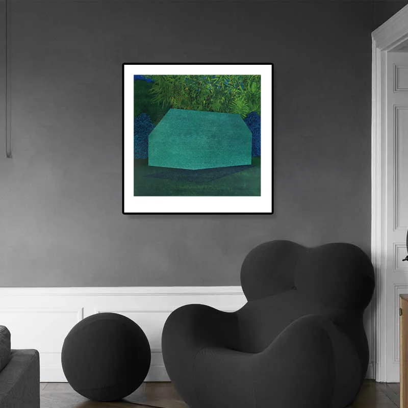 Arte contemporáneo de la pared del dormitorio del color oscuro de la lona de la casa de la pintura al óleo, tamaños múltip...