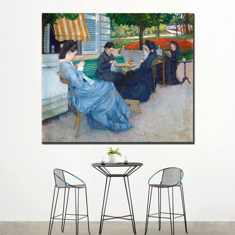 Arte en lienzo estilo impresionismo azul, decoración de pared relajante para mujeres para cocina, varios tamaños Azul Clea...
